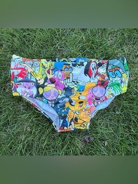 SAMPLE/Men’s Cartoon Characters Swim Briefs in Multicolor